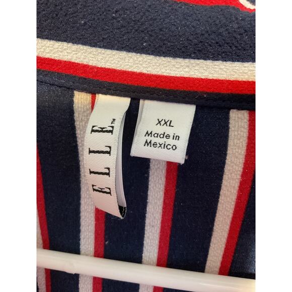 ELLE Stripe Button Shirt XXL - Picture 4 of 6